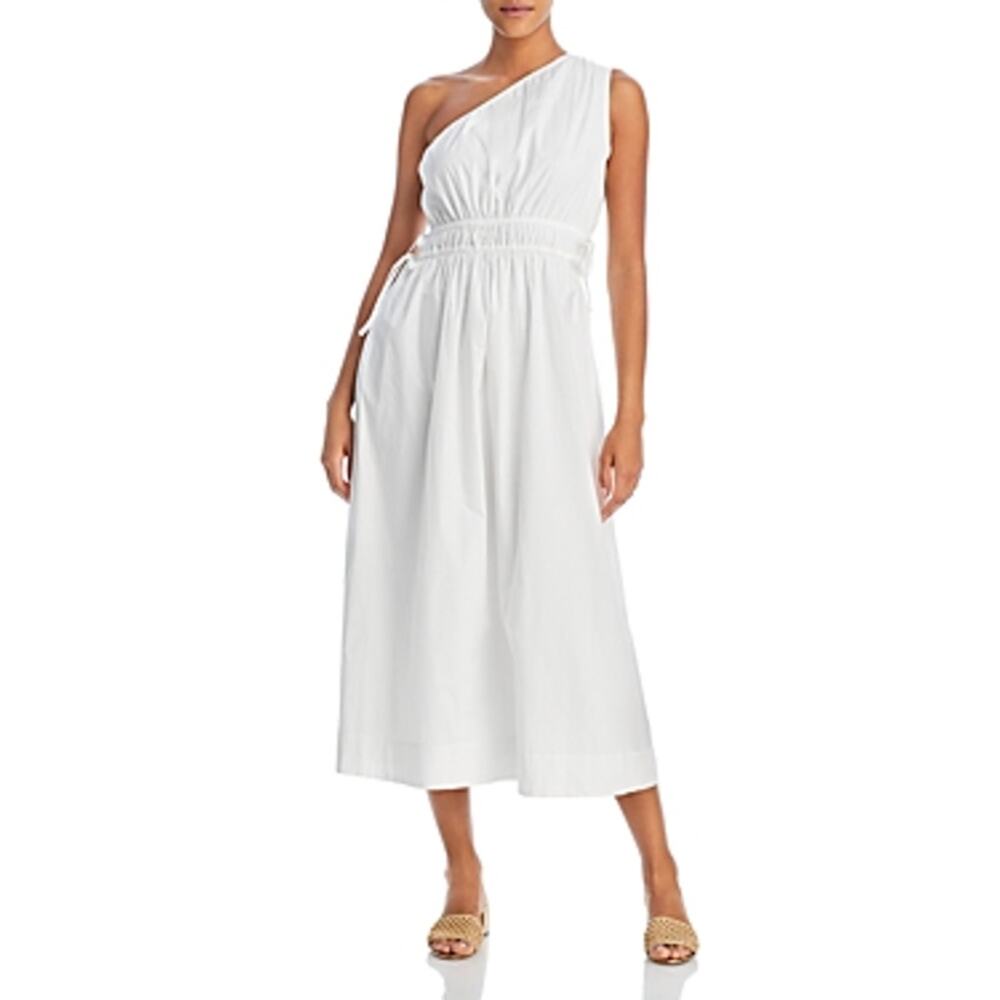 Faithful the Brand La Ora Womens Cotton Mid-Calf MIDI Dress white US 8